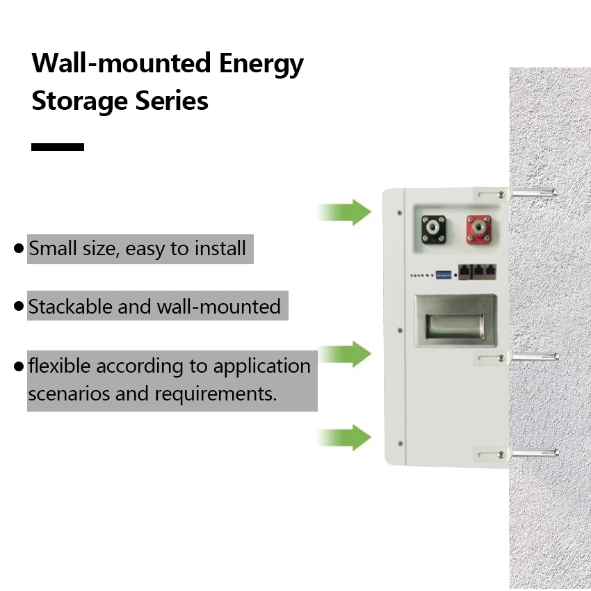 Household 51.2V Stackable Wall Mounted /Floor Stand Type 100ah 5.12kwh LiFePO4 Battery 48V for Solar System Use