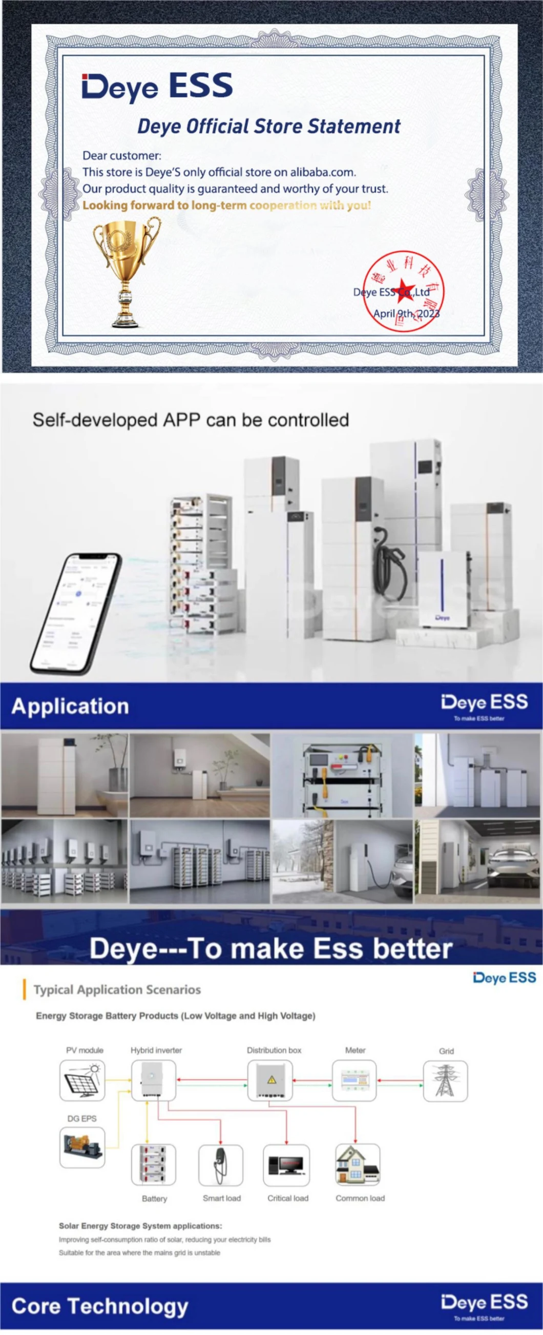 Deye Ess Ai-W5.1 Energy Storage Battery Lithium Ion Battery for Solar Storage