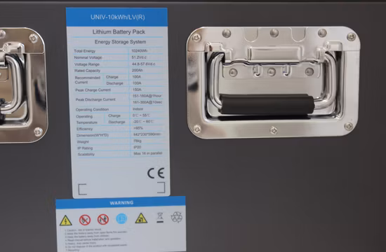 Brique de puissance empilable système de stockage d'énergie batterie de stockage d'énergie batterie au lithium-ion 51.2V